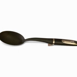 Farberware Basting Spoon Black Silver Tip-up Handle Nylon 13 Inch